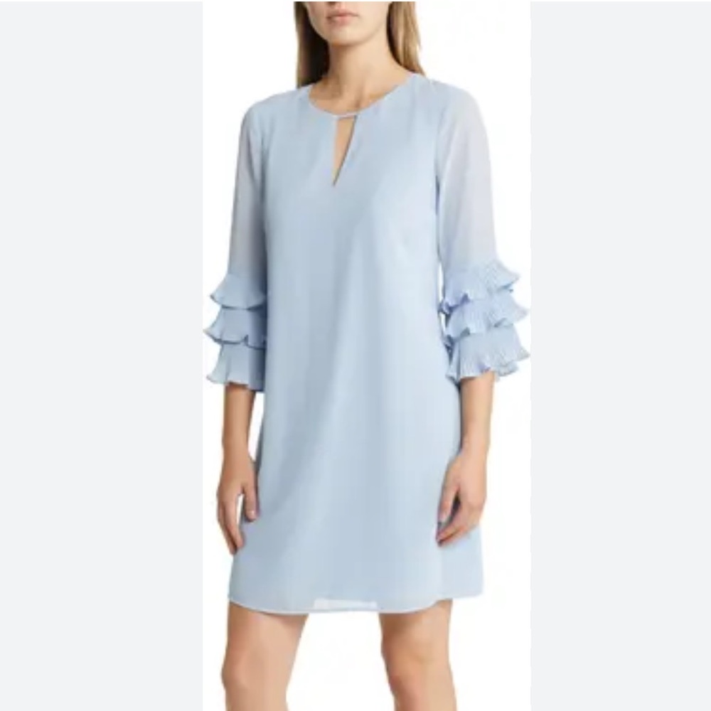 Vince Camuto Pleated Sleeve Float Shift Dress